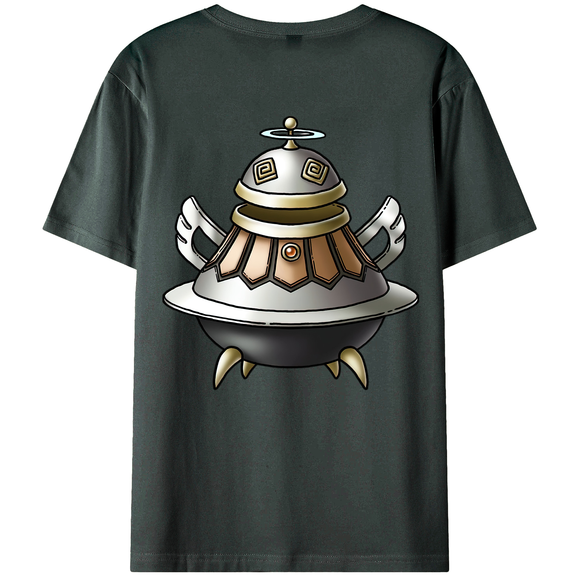 （画像用） ドラゴンクエスト Doragon Kuesuto Dragon Quest 綿100％ メンズ半袖Tシャツ（バックプリント） 通気性